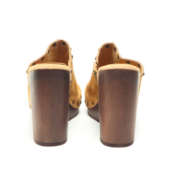sbicca Crowley Leather/Wood Mules & Clogs Women 10 Brown/Tan - Picture 9 of 17
